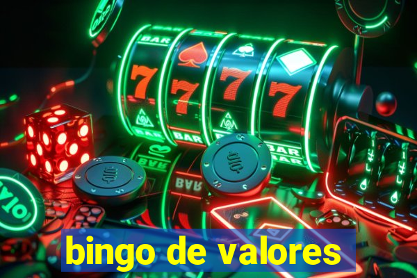 bingo de valores