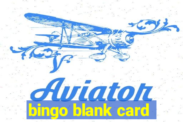 bingo blank card