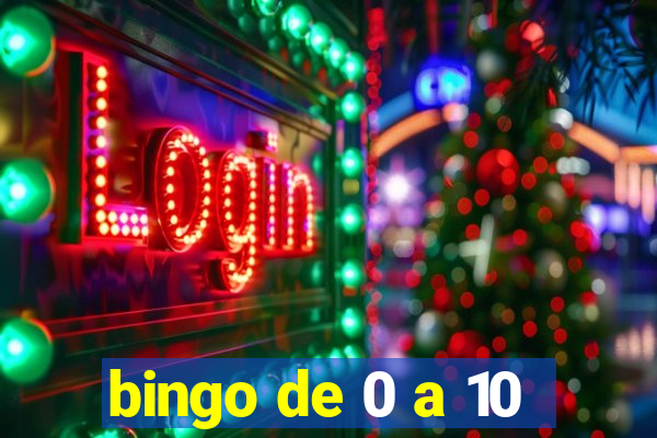 bingo de 0 a 10