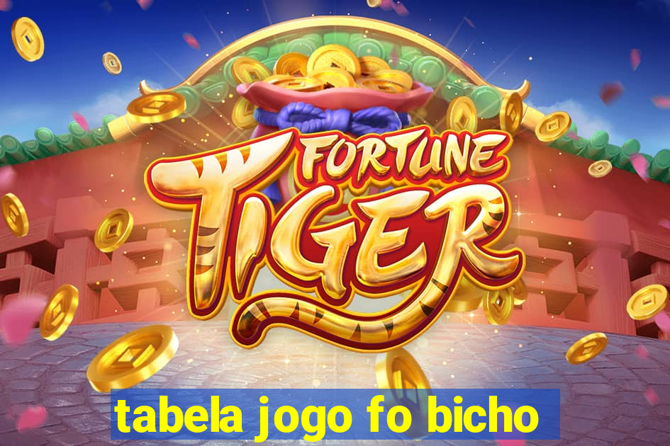 tabela jogo fo bicho