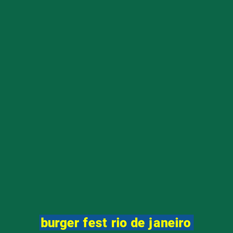 burger fest rio de janeiro