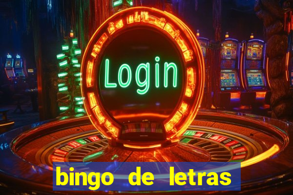 bingo de letras colorido para imprimir