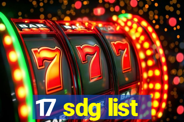 17 sdg list