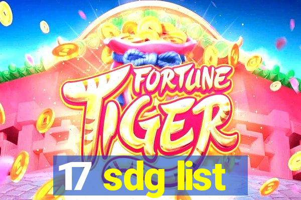 17 sdg list