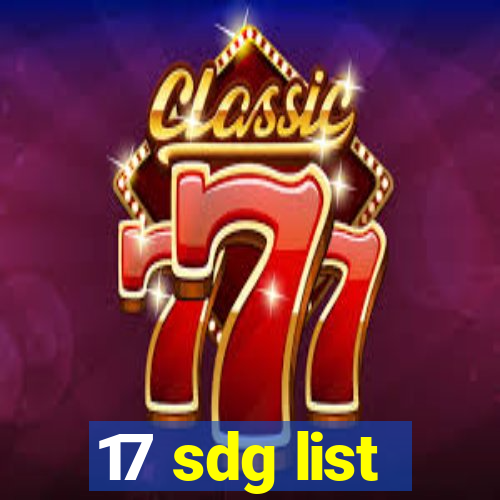 17 sdg list