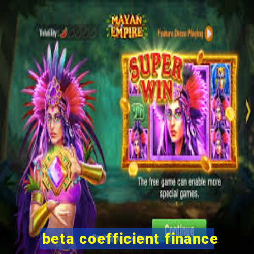 beta coefficient finance