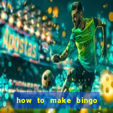 how to make bingo cards in excel