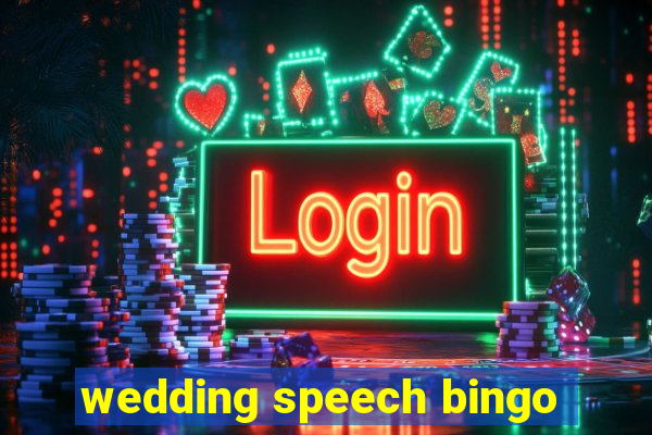 wedding speech bingo