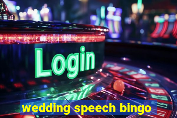 wedding speech bingo