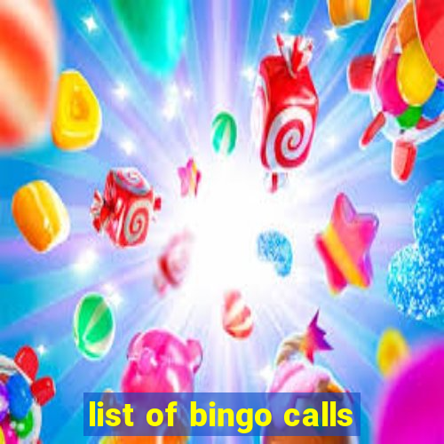 list of bingo calls