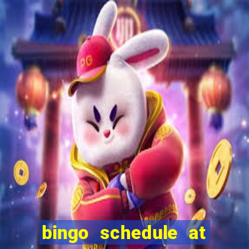 bingo schedule at mohegan sun