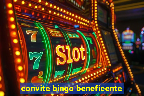 convite bingo beneficente