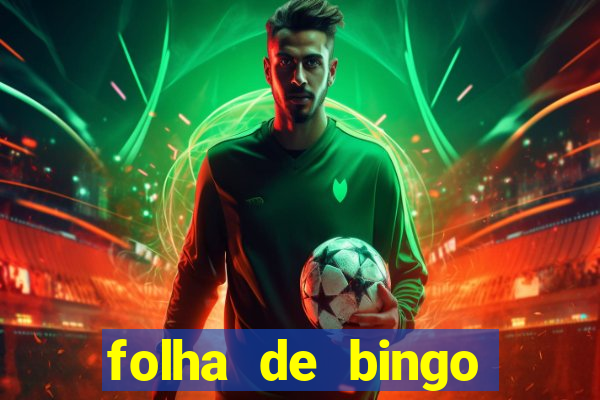 folha de bingo para imprimir