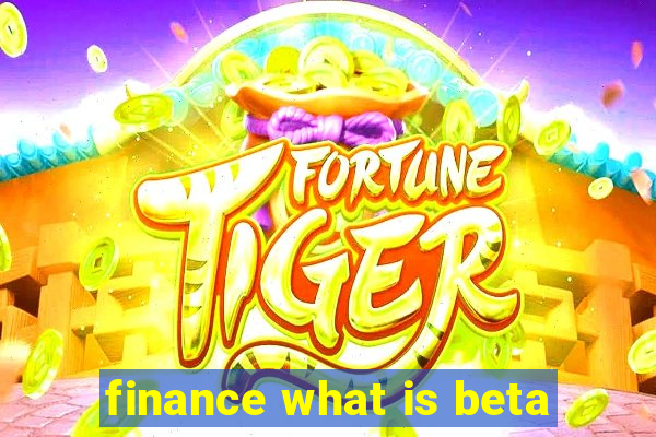 finance what is beta