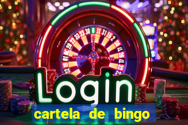 cartela de bingo de nomes para imprimir