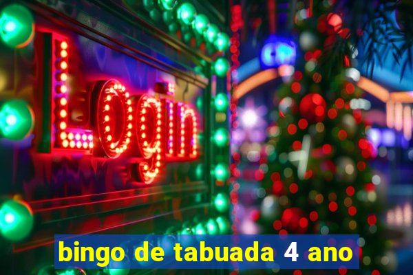 bingo de tabuada 4 ano