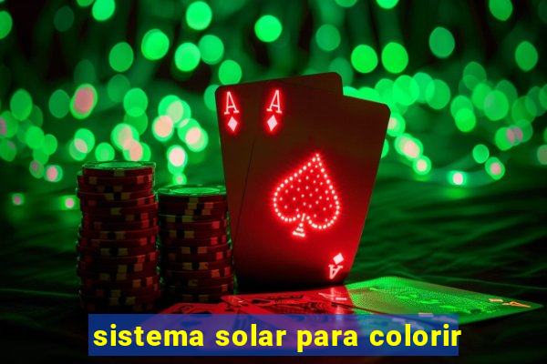 sistema solar para colorir