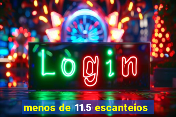 menos de 11.5 escanteios