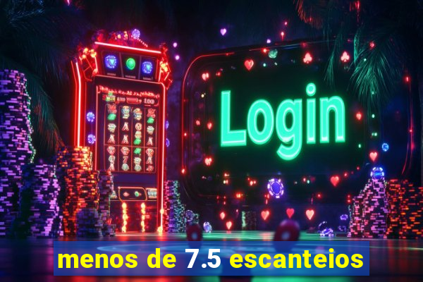 menos de 7.5 escanteios