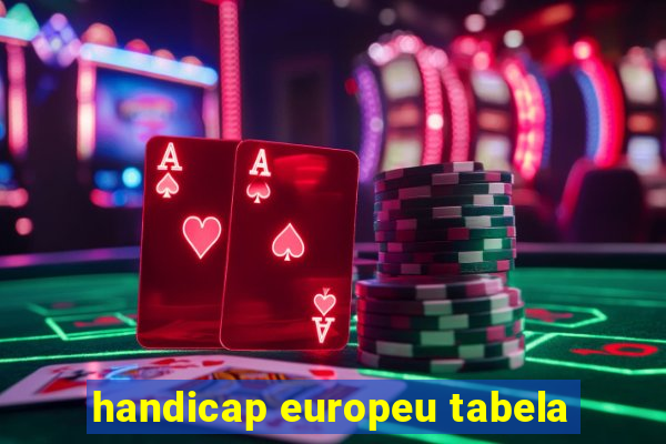 handicap europeu tabela