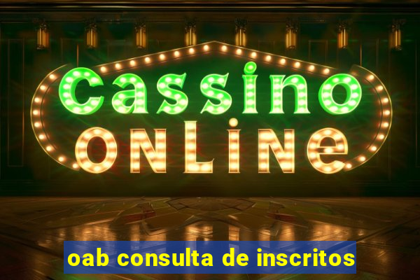 oab consulta de inscritos