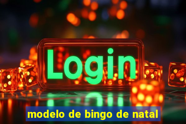 modelo de bingo de natal