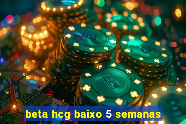 beta hcg baixo 5 semanas