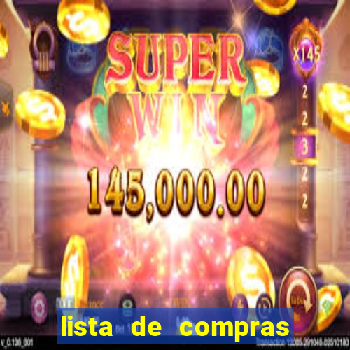 lista de compras para 2 pessoas