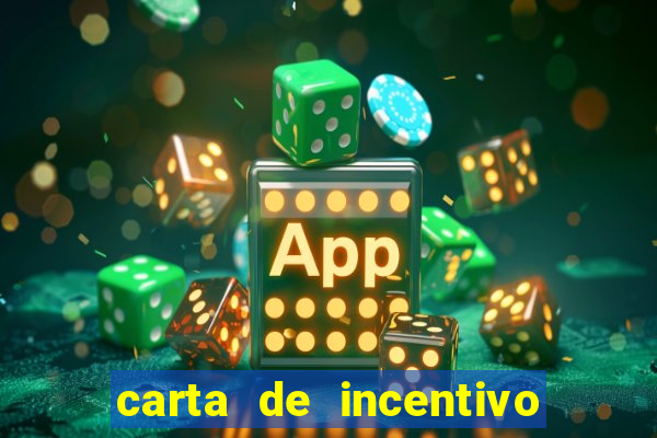 carta de incentivo para alunos
