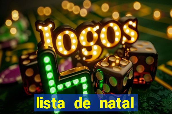 lista de natal para imprimir
