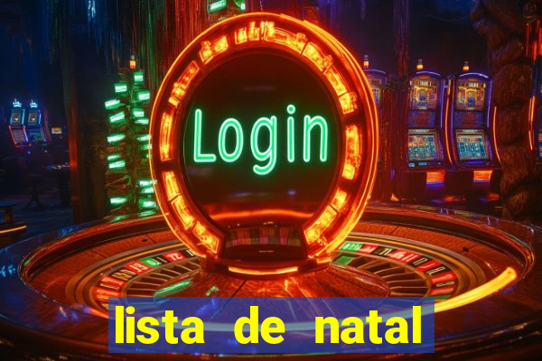 lista de natal para imprimir