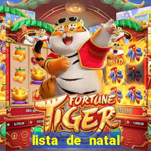 lista de natal para imprimir