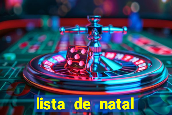 lista de natal para imprimir