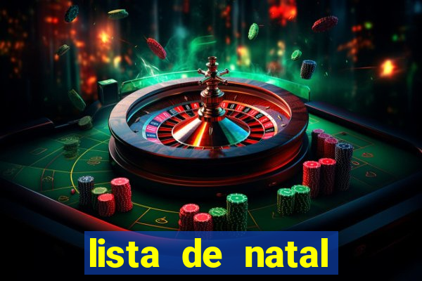 lista de natal para imprimir