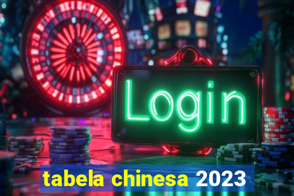 tabela chinesa 2023