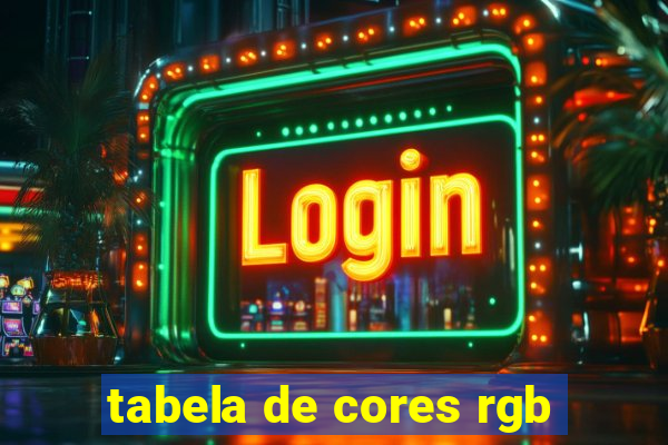 tabela de cores rgb