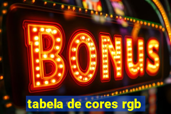 tabela de cores rgb