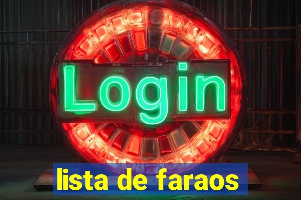 lista de faraos