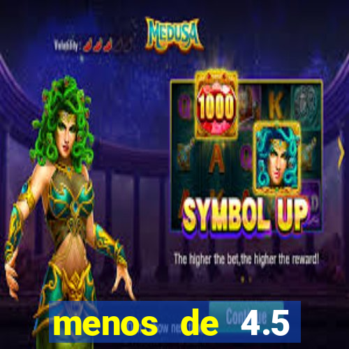 menos de 4.5 escanteios o que significa