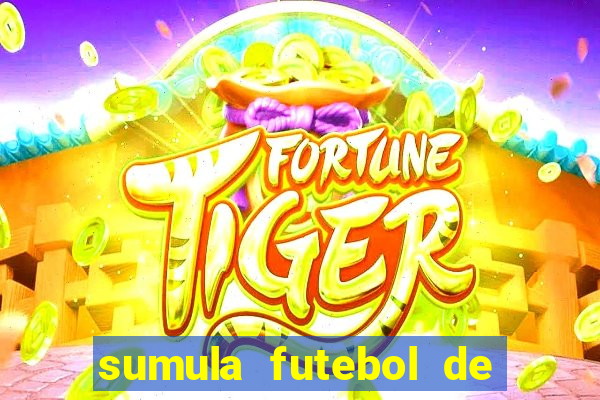 sumula futebol de campo word