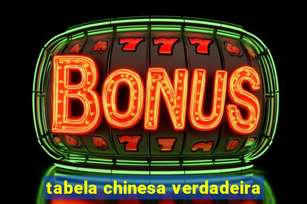 tabela chinesa verdadeira