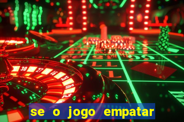 se o jogo empatar hoje quem ganha