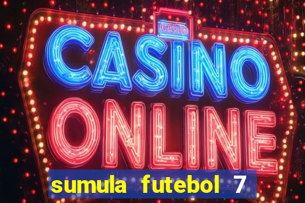 sumula futebol 7 society excel