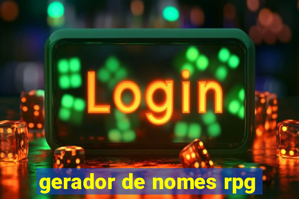 gerador de nomes rpg