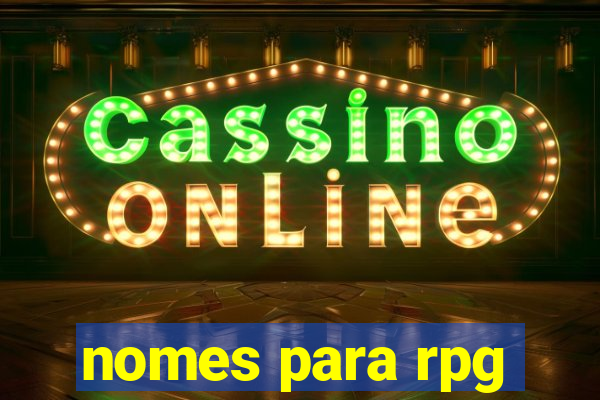 nomes para rpg