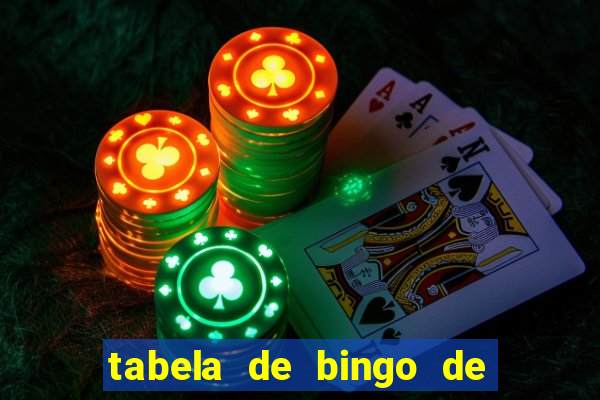 tabela de bingo de 1 a 100