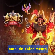 nota de falecimento em campos altos hoje