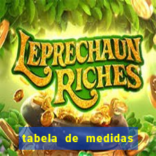 tabela de medidas reserva mini