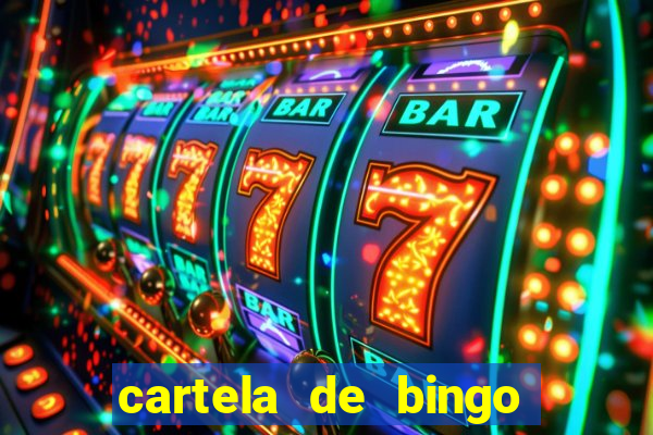 cartela de bingo cha de bebe