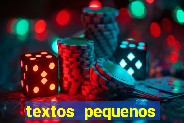 textos pequenos para alfabetizar